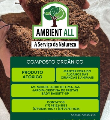 COMPOSTO ORGÂNICO PARA VASOS E JARDINS
